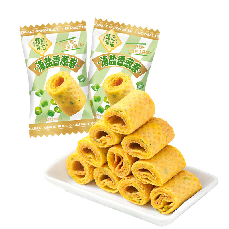 小时候卷小酥非油炸海盐香葱烤蛋卷早餐食品老式解馋零食独立包装