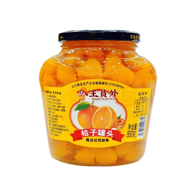 王员外真空大罐水果罐头950g