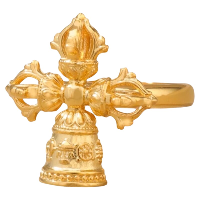 S925金刚杵八吉祥六字吉祥戒指