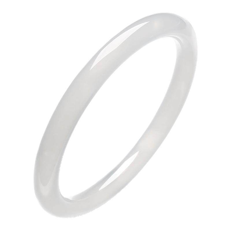 周大生白月光叮当镯荔枝冻白玉髓手镯女细条玉镯子女生生日礼物