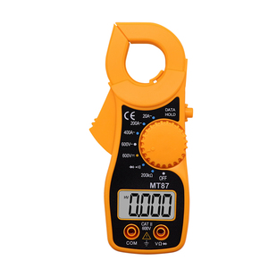 便携式万用表数字钳形表小型钳流表MT87蜂鸣防烧零火线数据保持