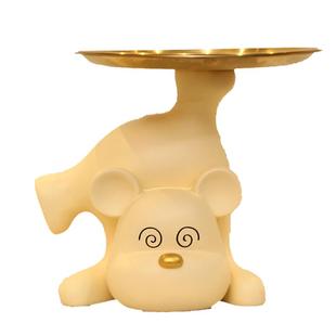 晕晕暴力熊入户玄关钥匙收纳托盘鞋柜摆件客厅装饰品乔迁新居送礼