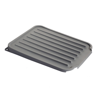 水槽硅胶沥水垫家用台面斜坡排水垫厨房果蔬碗碟导流式滤水干燥垫