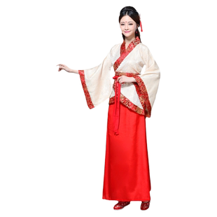传统成人男女成人礼曲裾交领汉服学生古装国学朗诵话剧舞台演出服