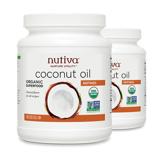 【自营】Nutiva优缇美国进口有机精炼可食用椰子油按摩油1.6L*1罐