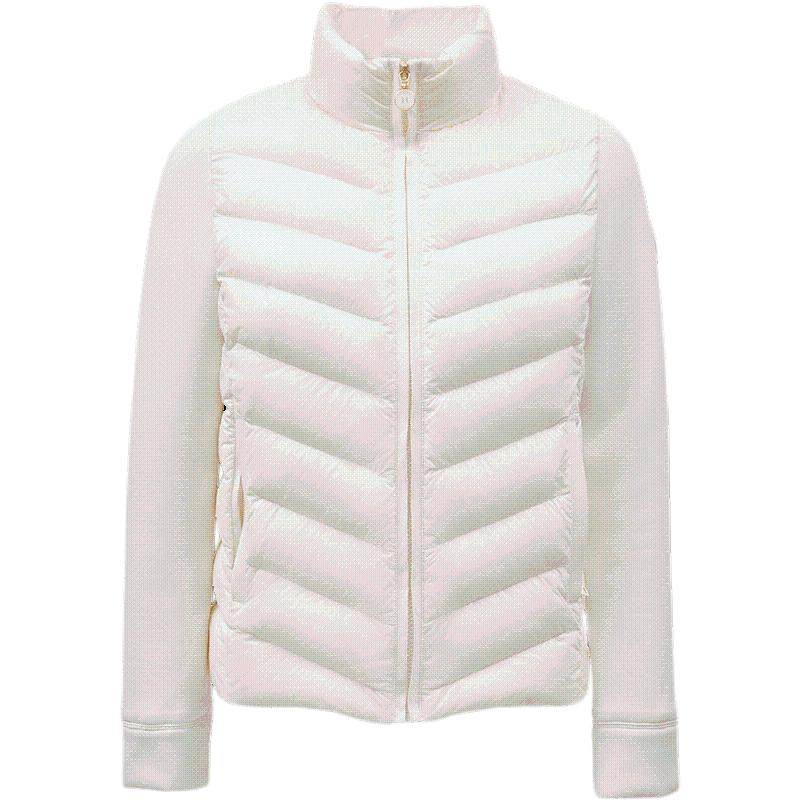 【90白鹅绒】ONLY奥莱冬季新款保暖直筒拼接短款羽绒服女