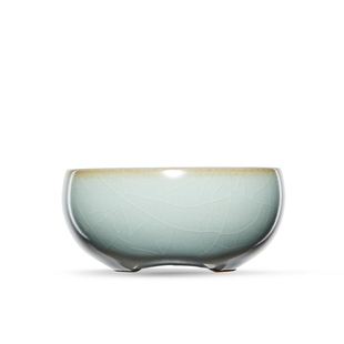 雅瓷 汝窑禅定杯 汝瓷茶杯陶瓷单个天青开片小主人杯单杯品茗杯