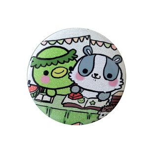 人文之宝 河童与猹吧唧徽章双闪胸针 绍兴鲁迅故里故居文创周边