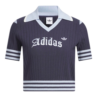 adidas三叶草修身针织运动短袖