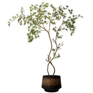 海虹雅林仿真绿植流泉枫装饰高端轻奢摆件室内客厅沙发落地假树