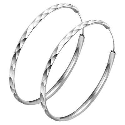 银耳环S925纯银大耳圈女气质夸张时尚圆环小众设计百搭耳坠耳扣女