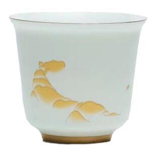 大益益工坊虎年生肖茶具瑞虎呈祥弘益杯80ml高身敞囗宽边功夫茶杯