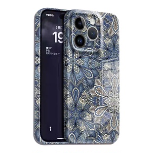 曼陀罗菲林壳适用OPPOReno15手机壳新款高级简约Reno11/Reno12外壳全包防摔镜子支架硬壳Reno14Pro手机套女