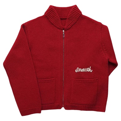 陆续！超显白25冬新款韩国smooth*ood翻领100羊毛针织开衫毛衣女