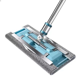 钢夹平板拖把家用一拖净干湿两用墩布无水印除尘耐用清洁加长可夹