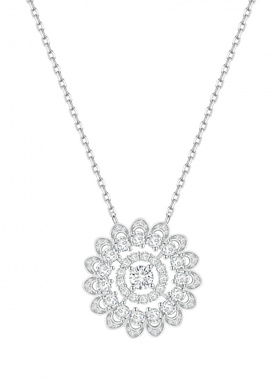 Witther满钻太阳花项链简约高级感烟花繁星锁骨链925纯银生日礼物