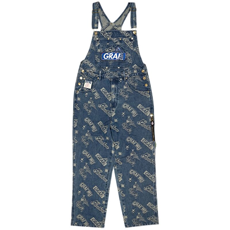 graf原创品牌天使宽松休闲背带裤