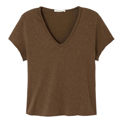 american vintage LOOKNOW26春季新品多色V领短袖