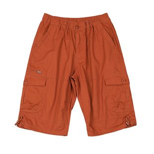 男士夏季薄款新品宽松直筒纯棉五分裤工装风短裤多口袋潮流沙滩裤