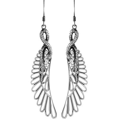 海盗船银饰气质个性蛇翅膀耳坠