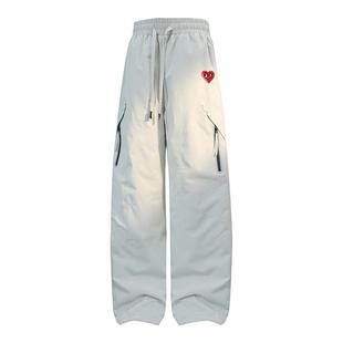 查尔斯桃心 防泼水户外90鸭绒弯刀羽绒裤男冬季保暖直筒休闲长裤