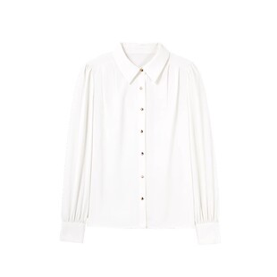 秋水伊人白色通勤衬衫女2026春季新款女装长袖衬衣高级职业上衣