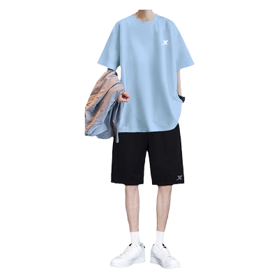 特步速干透气健身运动套装男