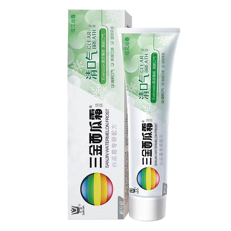 三金西瓜霜清口气牙膏薄荷桂花香型清爽口感清洁牙齿清凉成人牙膏