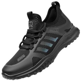 强人3515男鞋夏季透气飞织鞋薄款镂空网面鞋运动休闲鞋子超轻软底