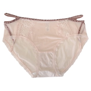 纯欲风蕾丝性感内裤女生2025新款缎面网纱透气中腰裆女士三角裤