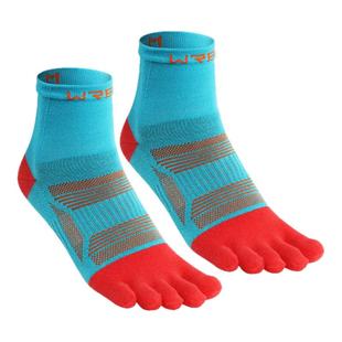 运动五指袜马拉松越野专业跑步袜子男女登山袜透气吸汗中筒纯棉袜
