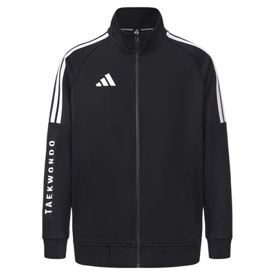 阿迪达斯春秋季外套男女黑白休闲运动新款立领夹克TR30JR1TK-BW