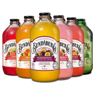 澳洲宾得宝Bundaberg进口网红青柠果汁气泡水汽水饮料6瓶整箱饮品