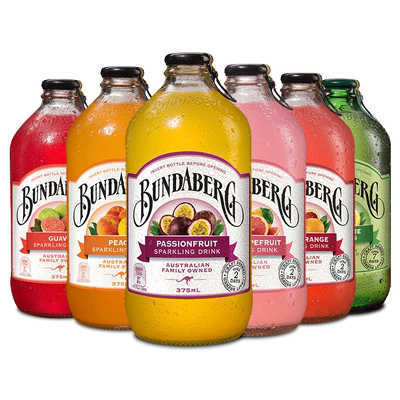 澳洲宾得宝Bundaberg进口网红青柠果汁气泡水汽水饮料6瓶整箱饮品