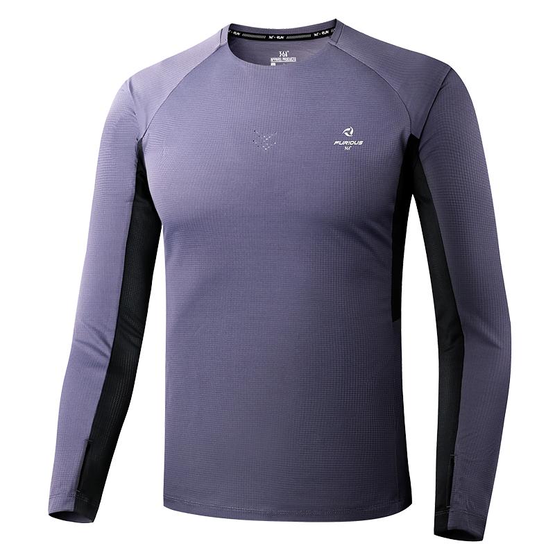 361运动t恤男2025夏季新款速干透气长袖马拉松跑步服男士修身T恤