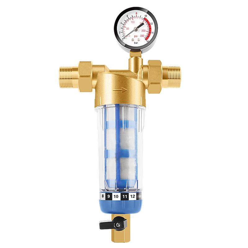前置过滤器家用反冲洗全铜入户自来水井水进总水管大流量全屋净水