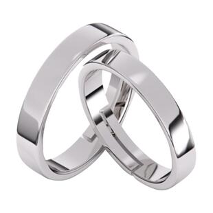 钟久久情侣对戒简单纯银戒指女素圈情人节新年礼物送定制钟爱协议