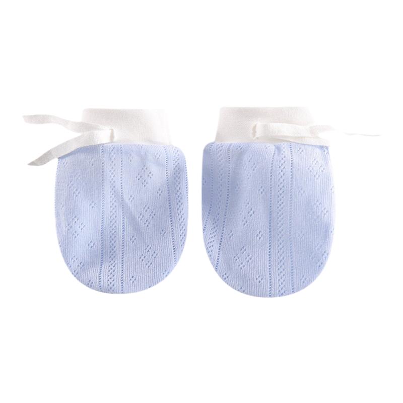 婧麒婴儿手套防抓脸神器春夏可啃咬薄款新生儿小宝宝护手套包夏季