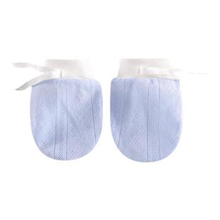 婧麒婴儿手套防抓脸神器春夏可啃咬薄款新生儿小宝宝护手套包夏季