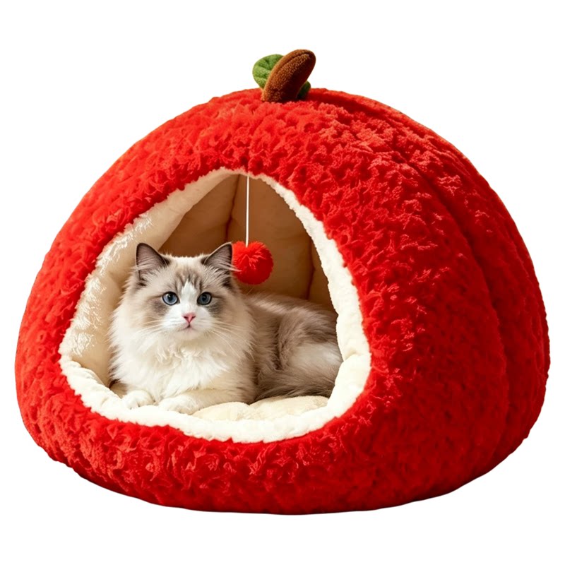 高级玫瑰绒猫窝半封闭式安全感