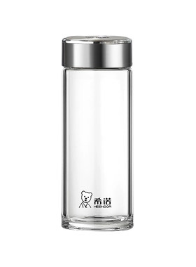 希诺单层玻璃杯商务男办公泡茶杯