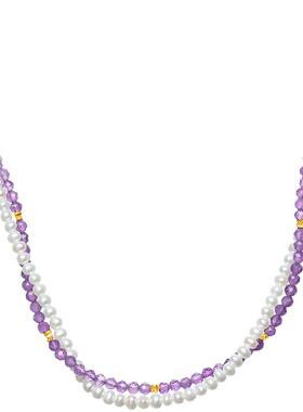 周六福S925银葡萄珍珠项链女