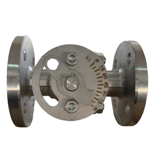 20DN25PN316L带刻度盘法兰球阀0-90度可调节开度流量手动CF80DN40