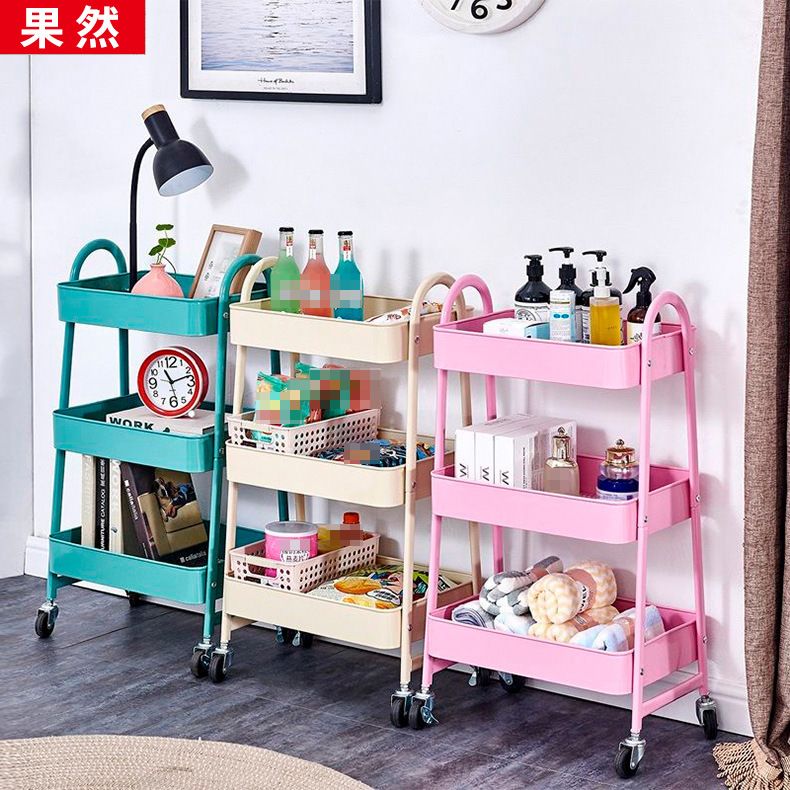 A字车家用小推车置物架厨房落地式夹缝床头收纳简易储物
