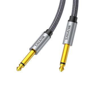 山泽6.5音频线公对公连接电吉他音响箱6.35大二芯话筒麦克风功放