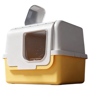 猫砂盆超大号防外溅全封闭顶出式猫厕所防臭宠物特大号沙盆防带砂