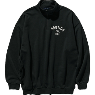 【官方正品】nautica 白帆日系中性宽松休闲半开襟卫衣JPKW4302