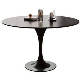 圆形餐桌家用小户型餐厅咖啡圆桌吃饭桌子奶茶店接待洽谈桌椅套装