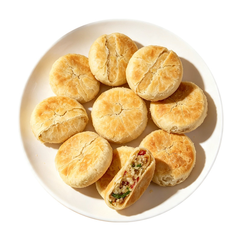 老式酥皮多味五仁冰糖黑芝麻月饼