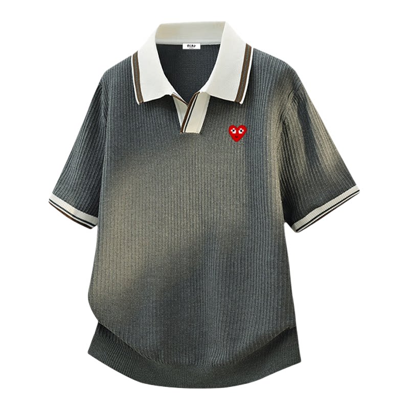 PLAYAVMXW夏季冰爽丝情侣POLO衫